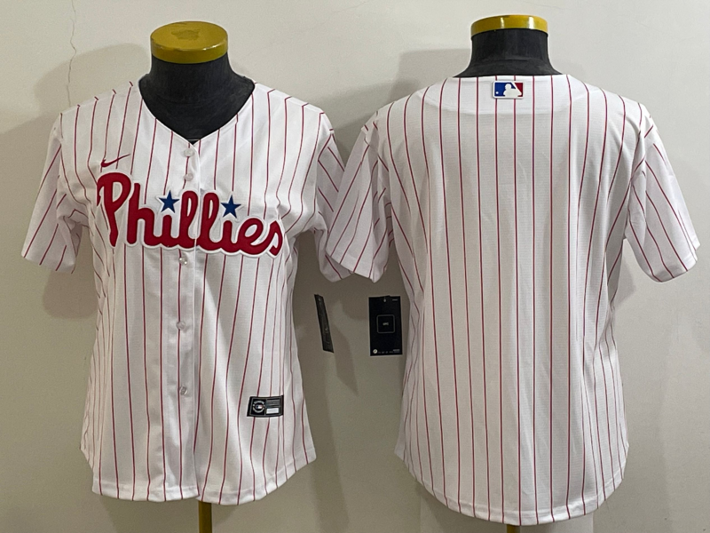 Women's Philadelphia Phillies Blank White Stitched Baseball Jersey(Run Small) Women's Philadelphia Phillies Blank White Stitched Baseball Jersey(Run Small)